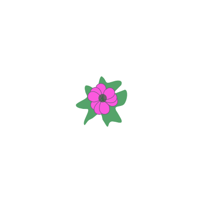 Download free sheet green pink flower icon